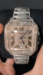 Cartier Santos L oro rosa con diamantes