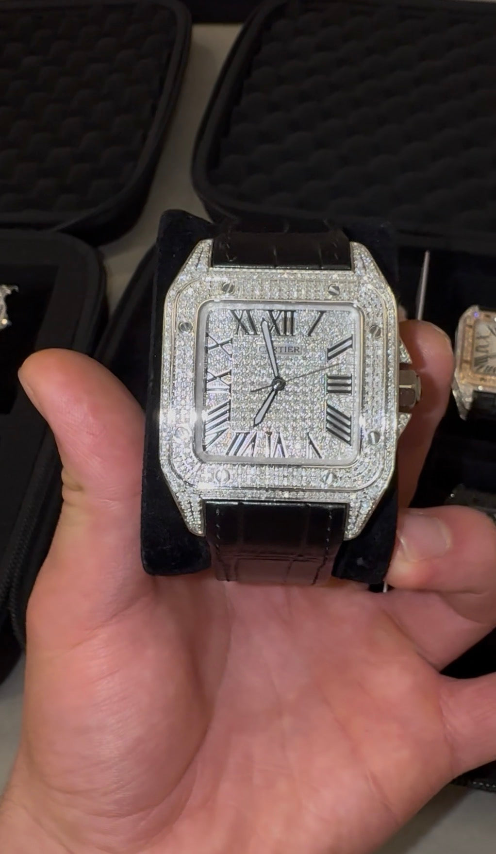 Cartier Santos XL correa de piel