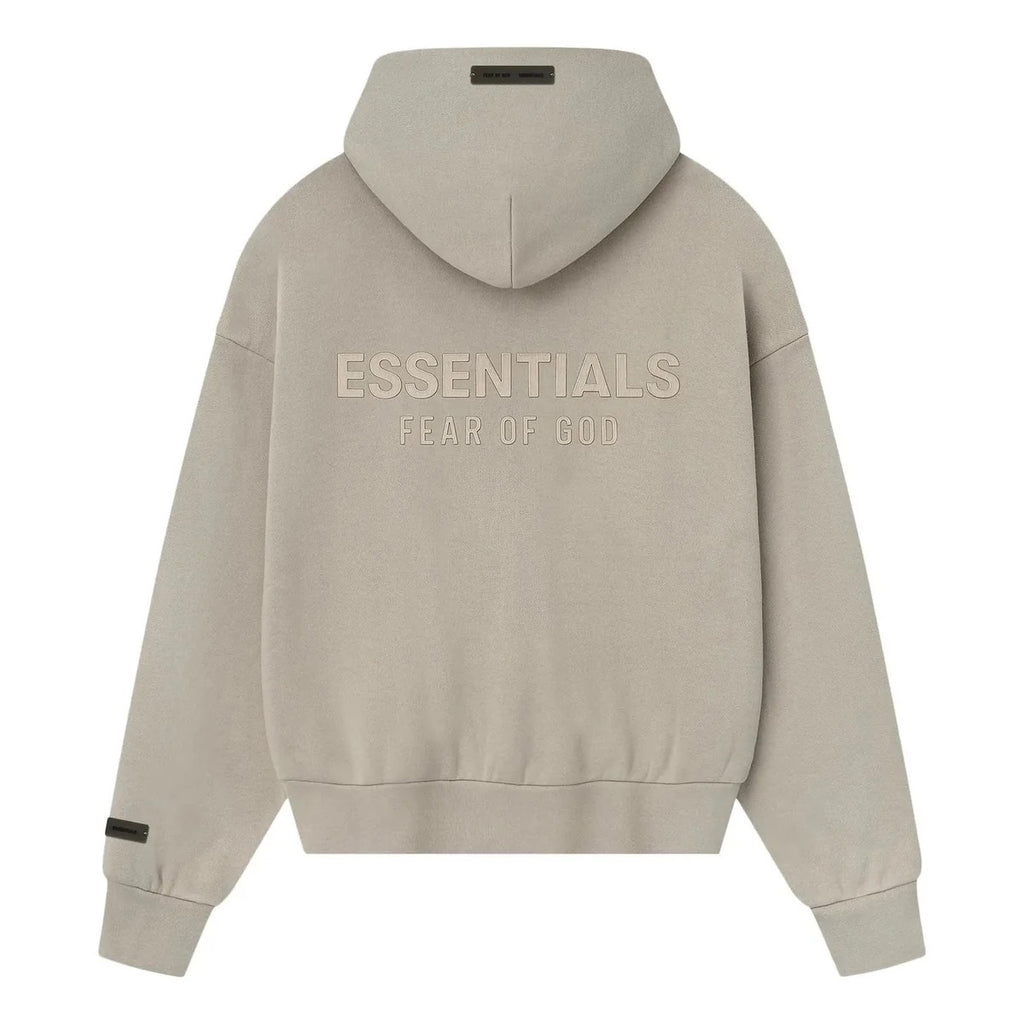 Essentials Hoodie Zip Beige - espalda
