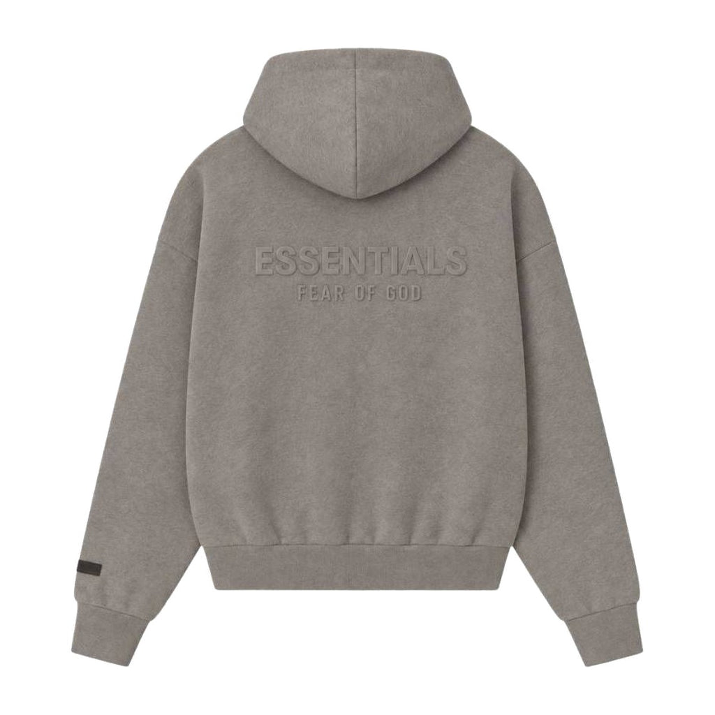 Essentials Hoodie Zip Gris - espalda