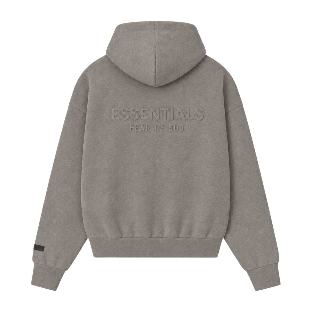 Essentials Hoodie Zip Gris - espalda
