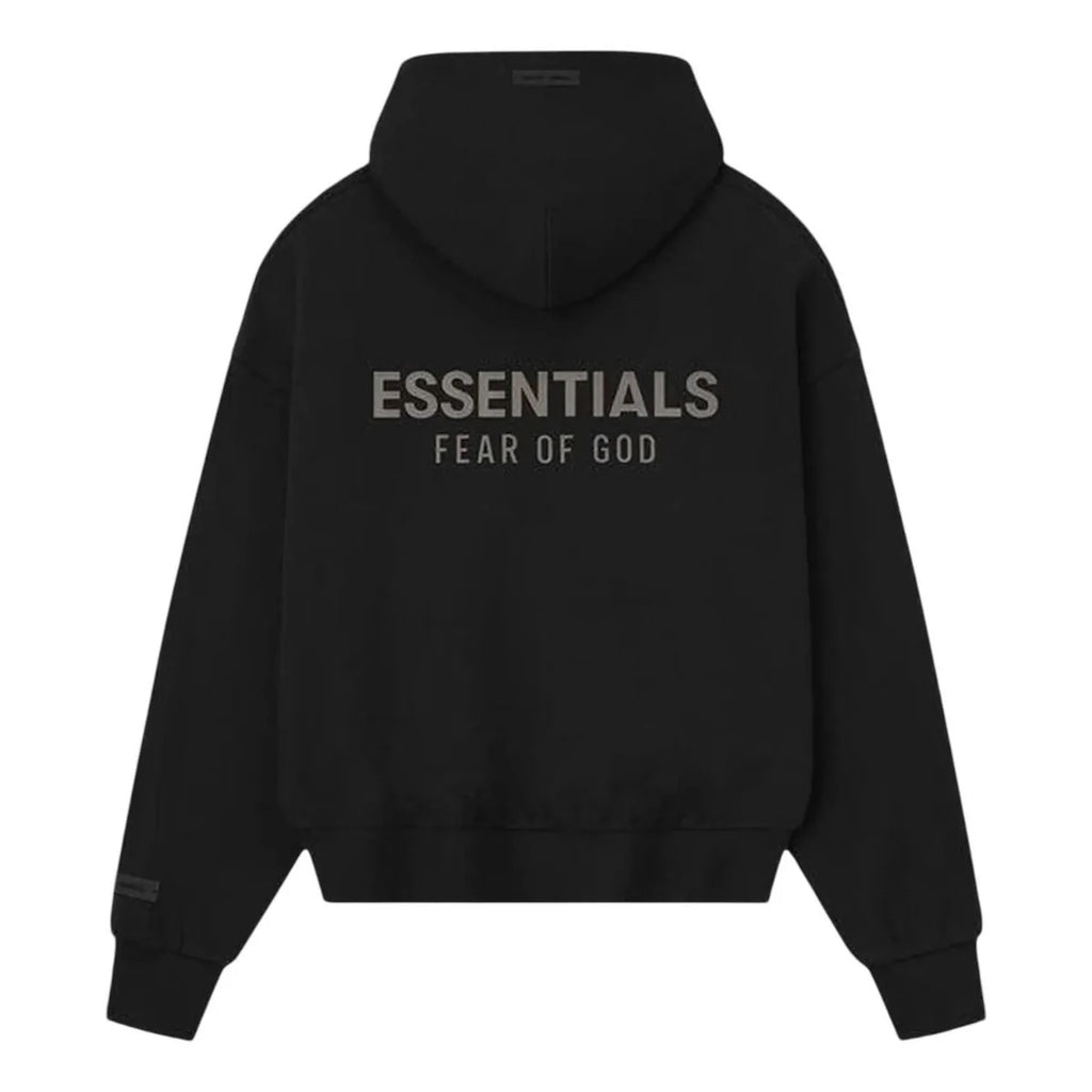Essentials Hoodie Zip Negro - espalda