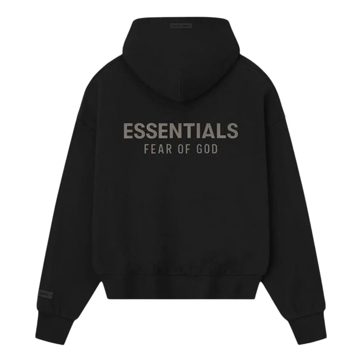 Essentials Hoodie Zip Negro - espalda