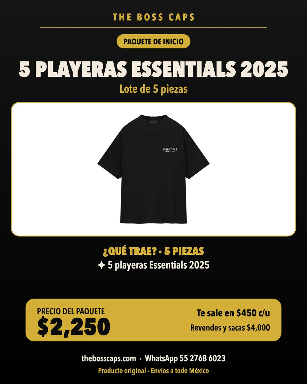 Flyer 5 Playeras Essentials 2025