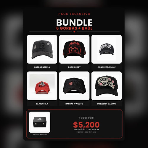 Bundle 6 Gorras + Baúl