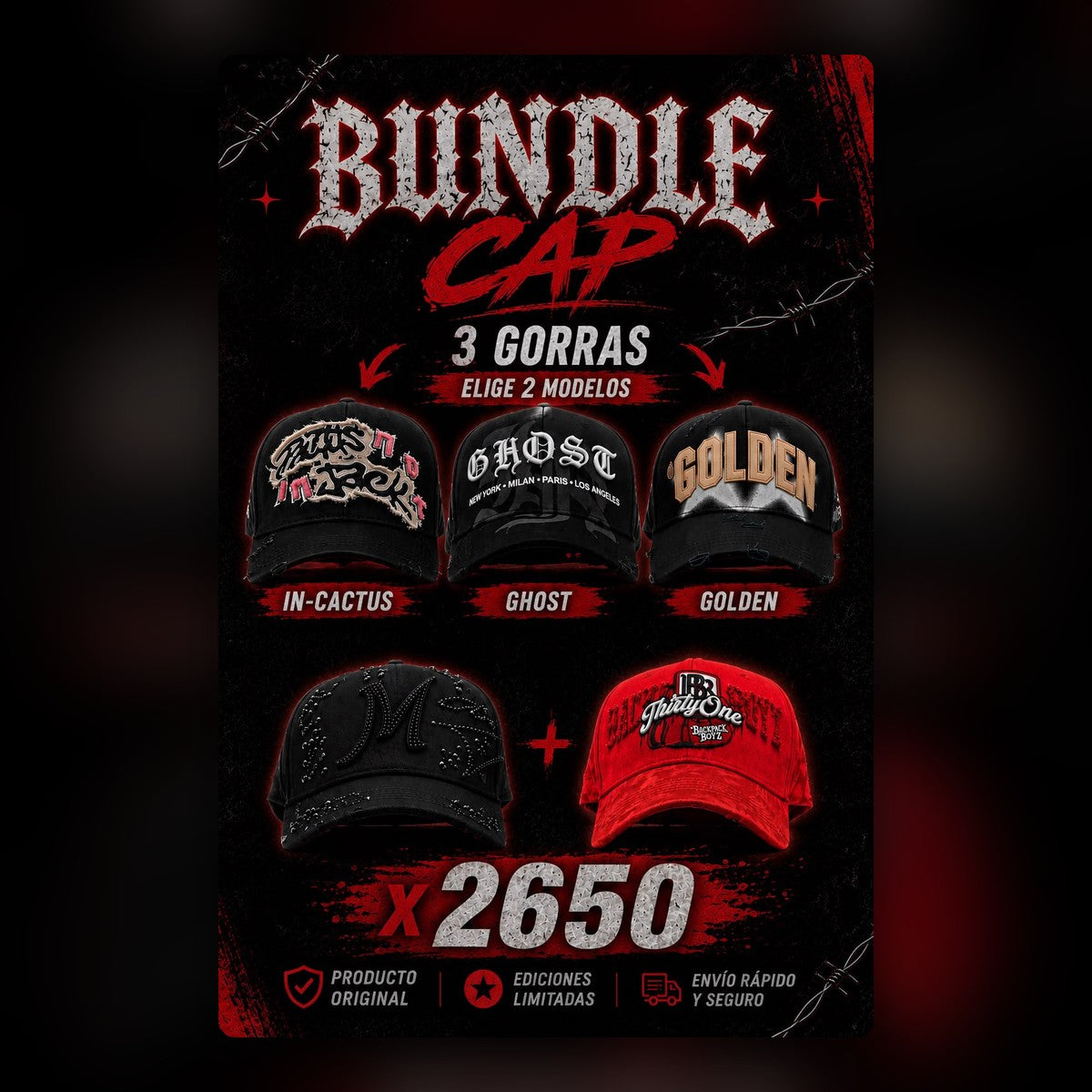 Bundle Cap Rojo