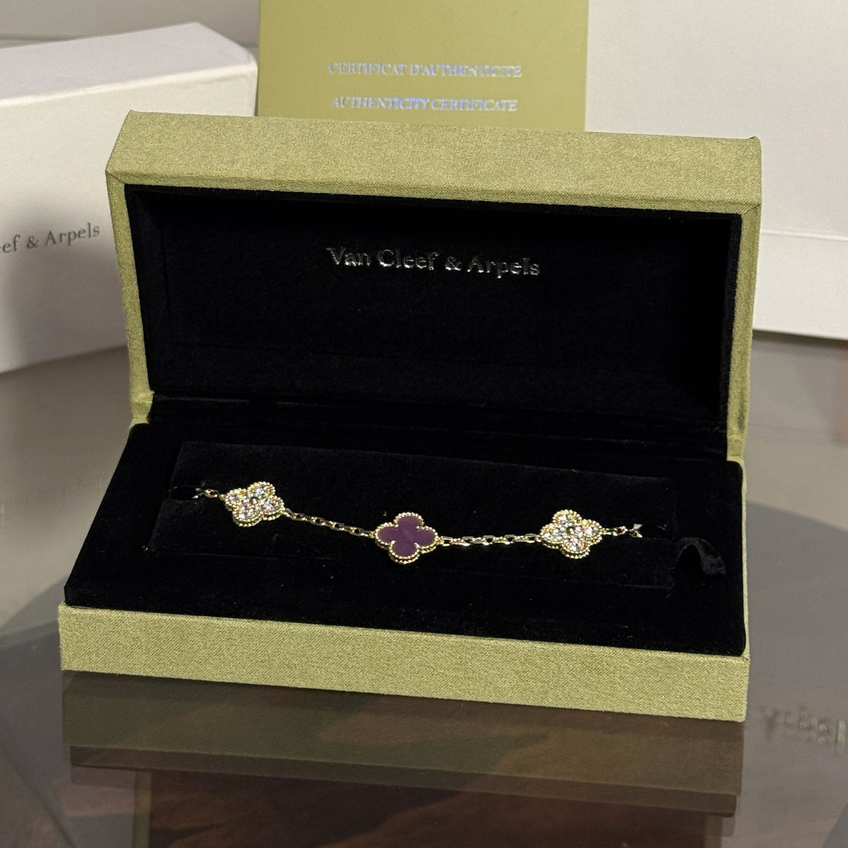 Pulsera Van Cleef – Diamantes y morado